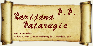 Marijana Matarugić vizit kartica